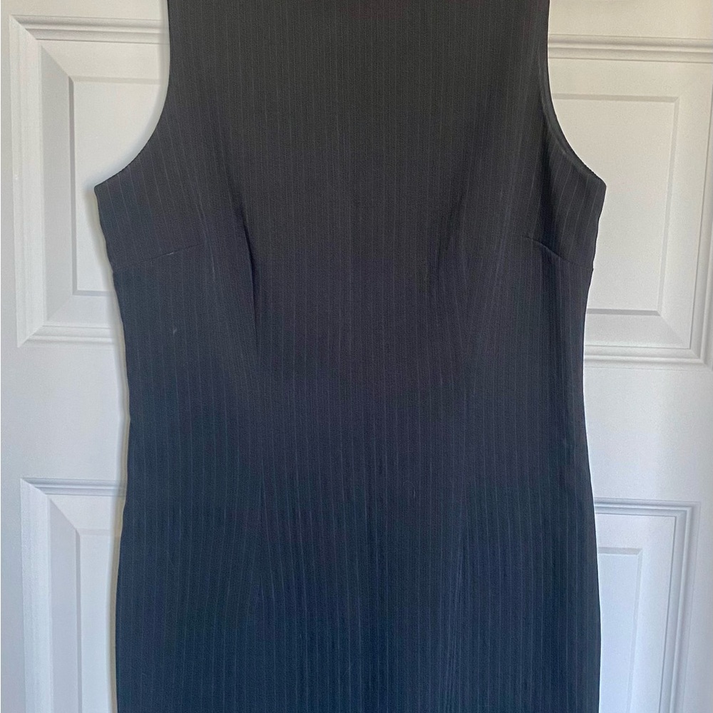 Office style Pinstripe Dress Navy